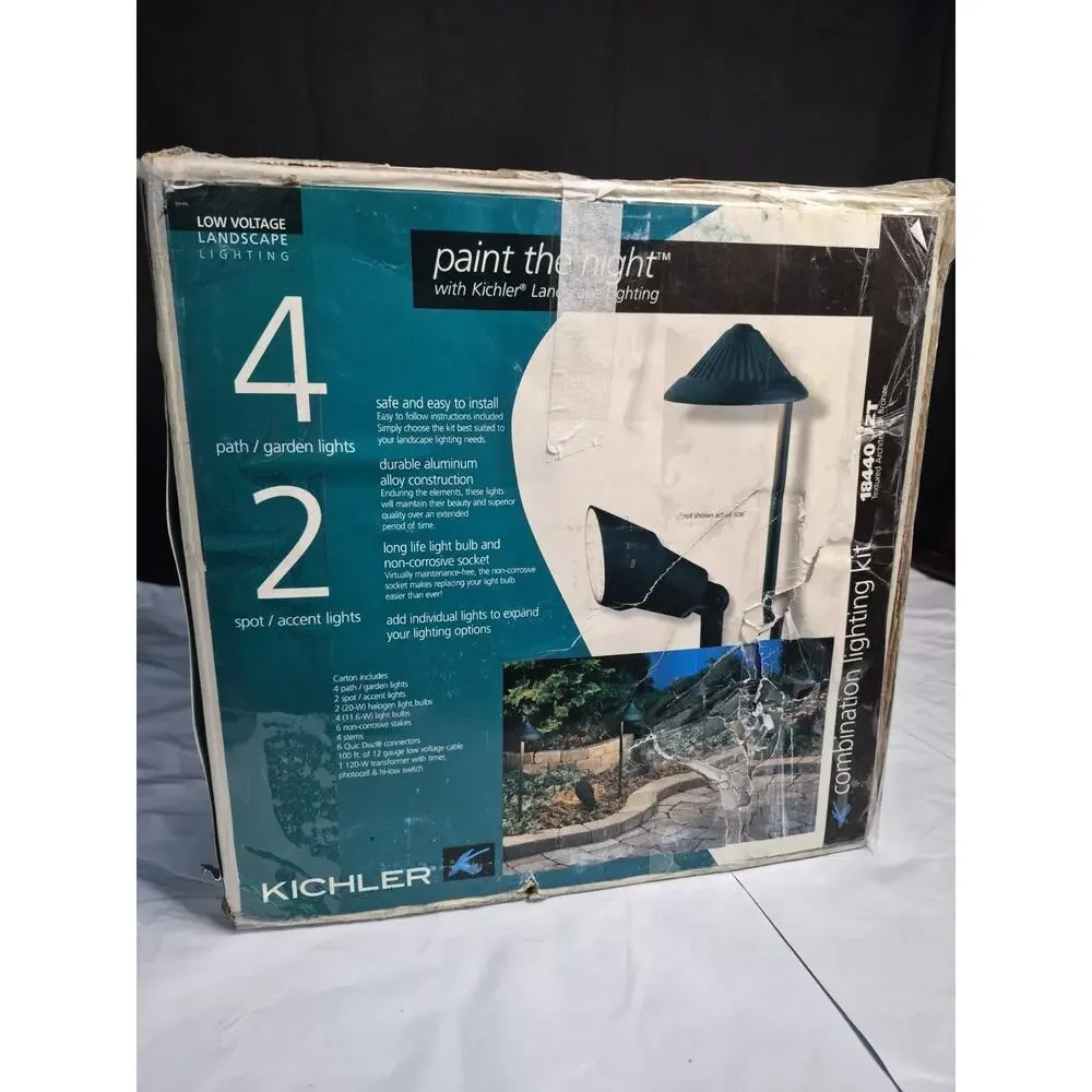 New Kichler Accent LANDSCAPE Lights Arch, Black Durable Aluminum, Low Voltage